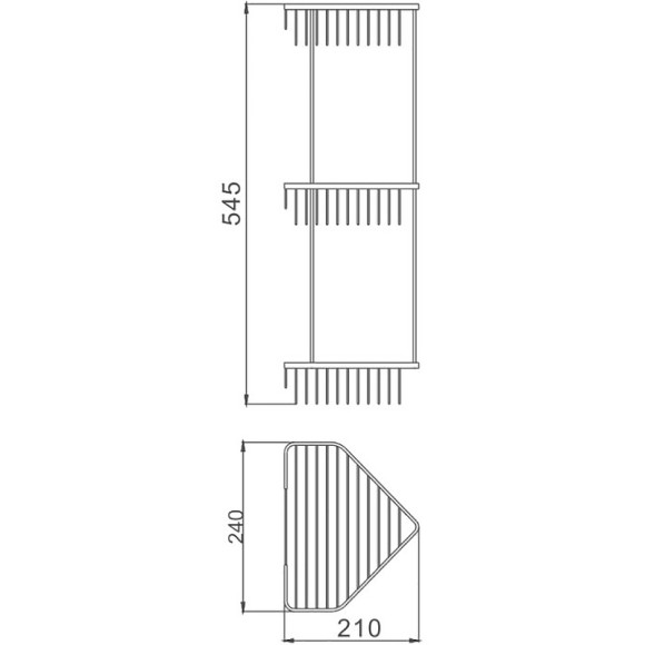 Полка корзина Haiba HB335-2 угловая Хром Полка корзина Haiba HB335-2 угловая Хром