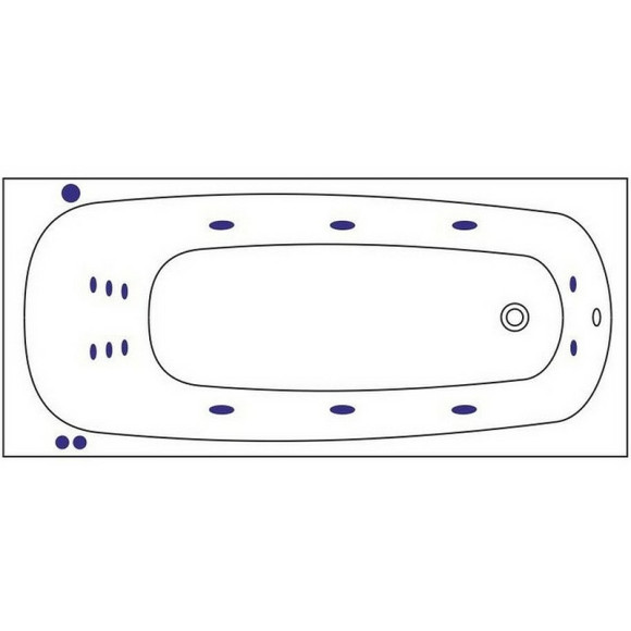 Акриловая ванна Whitecross Layla Slim 180x80 0122.180080.100.SMART.GL с гидромассажем Акриловая ванна Whitecross Layla Slim 180x80 0122.180080.100.SMART.GL с гидромассажем