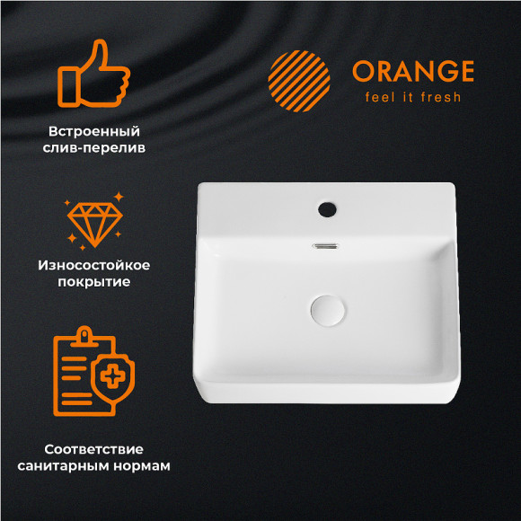 Раковина Orange 42 B04-500W Белая Раковина Orange 42 B04-500W Белая