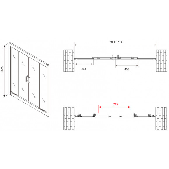 Шторка на ванну Abber Schwarzer Diamant 170х140 AG57170M профиль Хром стекло матовое Шторка на ванну Abber Schwarzer Diamant 170х140 AG57170M профиль Хром стекло матовое