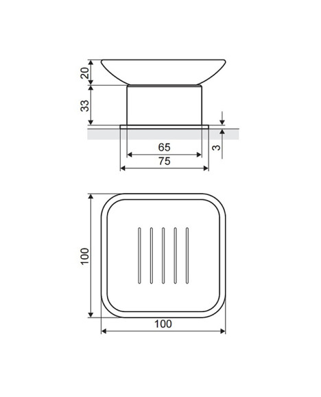 Мыльница Excellent Riko DOEX.1613CR Хром