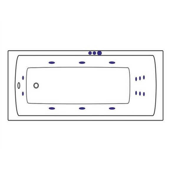 Акриловая ванна Excellent Aquaria 170x75 WAEX.AQU17.SMART.GL с гидромассажем Акриловая ванна Excellent Aquaria 170x75 WAEX.AQU17.SMART.GL с гидромассажем