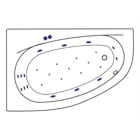 Акриловая ванна Excellent Kameleon 170x110 L WAEX.KML17.ULTRA.GL с гидромассажем
