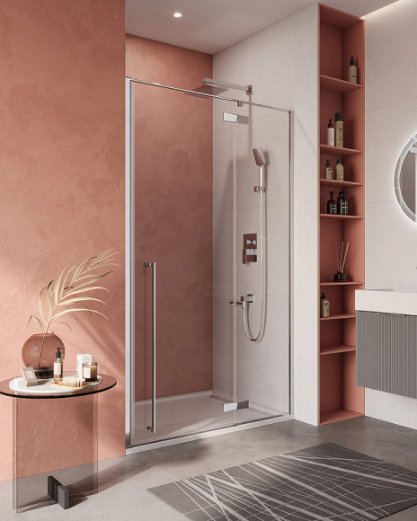 Душевая дверь Cezares Liner 120 R LINER-B-12-120-C-Cr-R профиль Хром стекло прозрачное