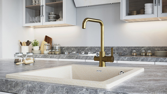 Смеситель для кухни Paulmark Logas Lo213021-BR Бронза