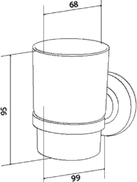 Стакан для зубных щеток AM.PM Bourgeois A6534300 Хром Белый