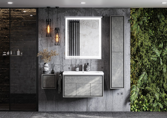 Зеркало Aquaton Уэльс 80 1A214002WA010 с подсветкой с сенсорным выключателем с антизапотеванием