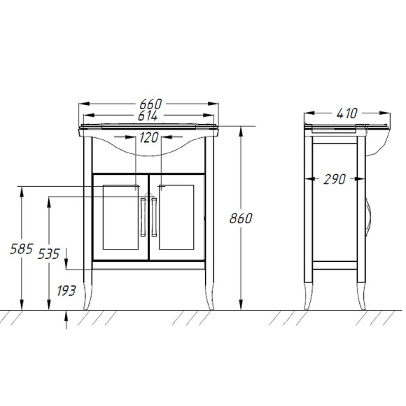 Тумба под раковину Opadiris Мираж 65 00-00007497 Светлый орех Тумба под раковину Opadiris Мираж 65 00-00007497 Светлый орех