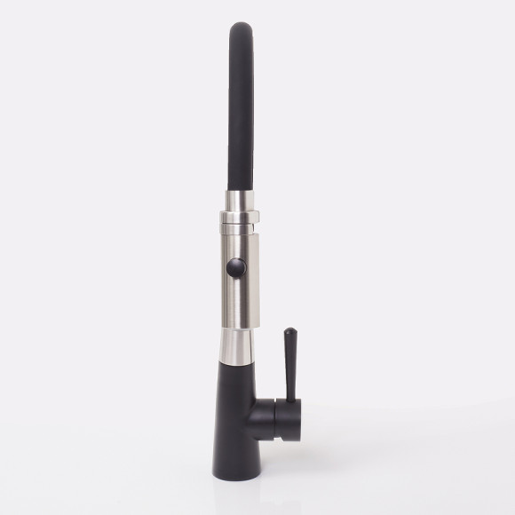 Смеситель для кухни WasserKRAFT A8417 Нержавеющая сталь Черный