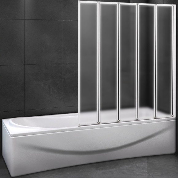 Шторка на ванну Cezares Relax 120 R RELAX-V-5-120/140-P-Bi-R профиль Серый стекло рифленое