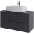 Тумба с раковиной Orange Line 100 Li-100TugMDF+B07-675W подвесная Графит матовый