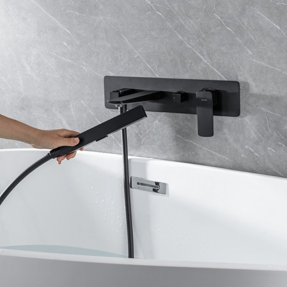 Смеситель для ванны Allen Brau Infinity 5.21007-31 Черный матовый Смеситель для ванны Allen Brau Infinity 5.21007-31 Черный матовый