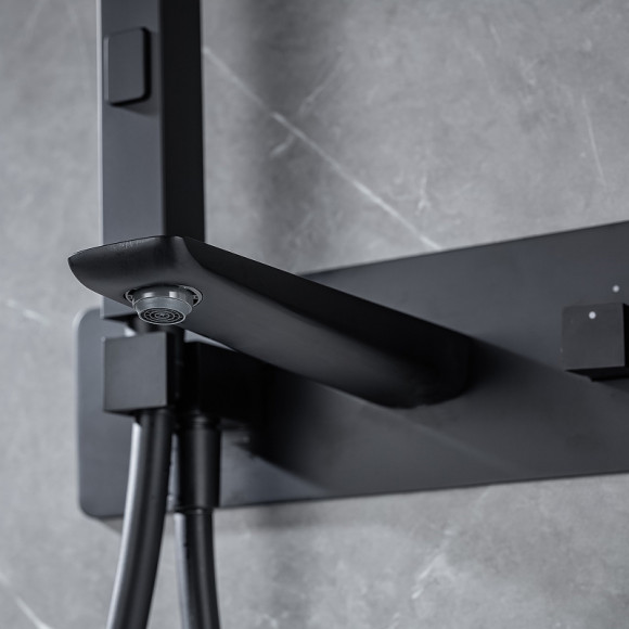 Смеситель для ванны Allen Brau Infinity 5.21007-31 Черный матовый Смеситель для ванны Allen Brau Infinity 5.21007-31 Черный матовый