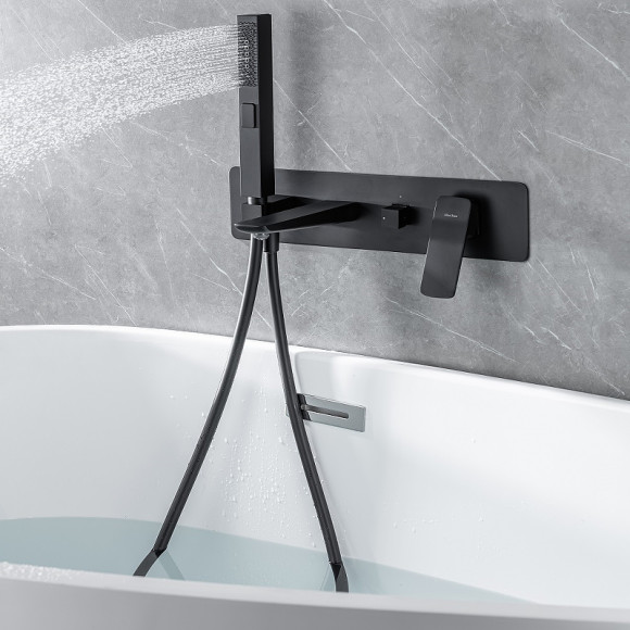 Смеситель для ванны Allen Brau Infinity 5.21007-31 Черный матовый Смеситель для ванны Allen Brau Infinity 5.21007-31 Черный матовый