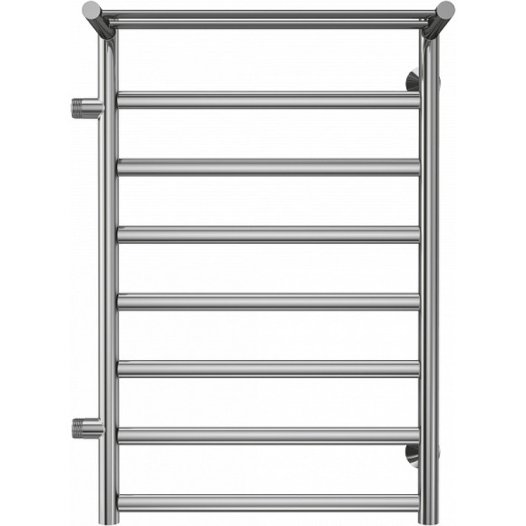 Водяной полотенцесушитель Terminus Хендрикс П8 500х800 бп500 4670078531582 с полкой Хром, боковое подключение, G 1" НР