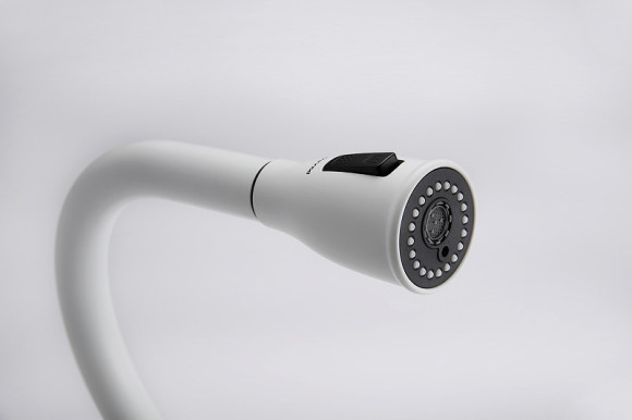 Смеситель для кухни Paulmark Lange La214212-431 Белый матовый