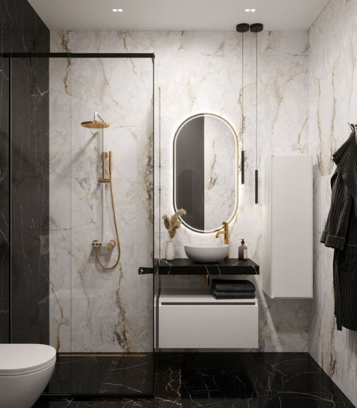 Столешница под раковину Boheme Armadi Art Flat 80 869-080-NM Черный мрамор