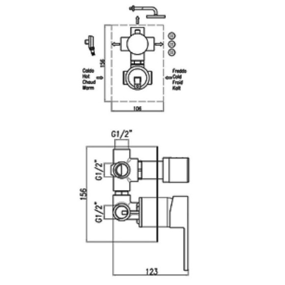 Смеситель для душа Webert Pegaso PE880601560 Черный матовый