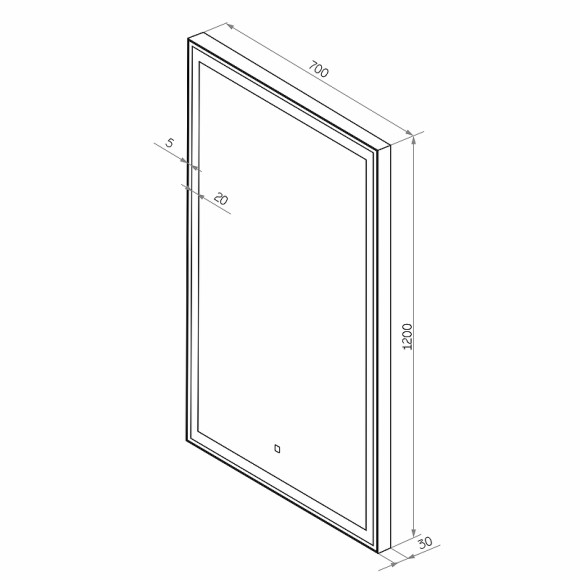 Зеркало Континент Strong 700х1200 ЗЛП507 с подсветкой Серебро с сенсорным выключателем Зеркало Континент Strong 700х1200 ЗЛП507 с подсветкой Серебро с сенсорным выключателем