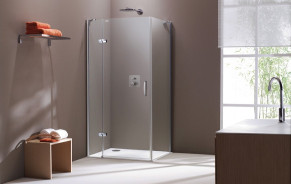 Боковая стенка для душевого уголка Huppe Aura Elegance 110 400680.092.322 Профиль хром, стекло прозрачное