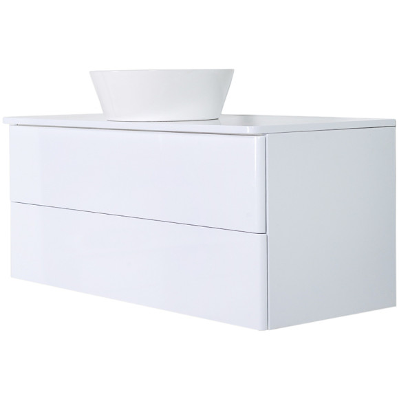 Тумба с раковиной Orange Otto 100 Ot-100TuMDF+B08-360W подвесная Белый глянец Тумба с раковиной Orange Otto 100 Ot-100TuMDF+B08-360W подвесная Белый глянец