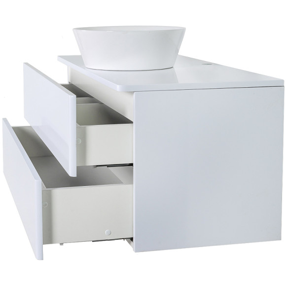 Тумба с раковиной Orange Otto 100 Ot-100TuMDF+B08-360W подвесная Белый глянец Тумба с раковиной Orange Otto 100 Ot-100TuMDF+B08-360W подвесная Белый глянец