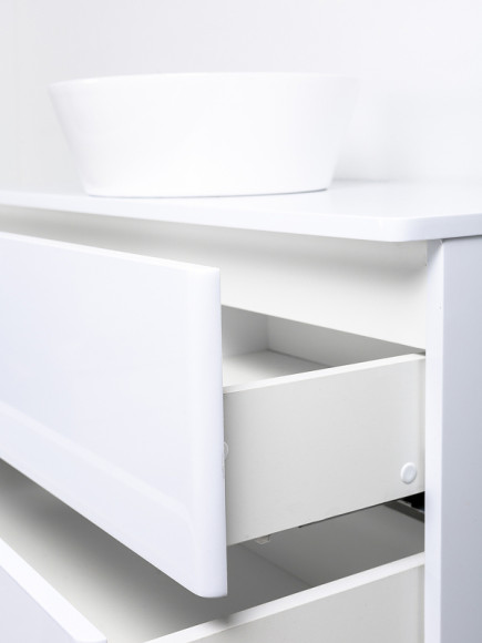 Тумба с раковиной Orange Otto 100 Ot-100TuMDF+B08-360W подвесная Белый глянец Тумба с раковиной Orange Otto 100 Ot-100TuMDF+B08-360W подвесная Белый глянец