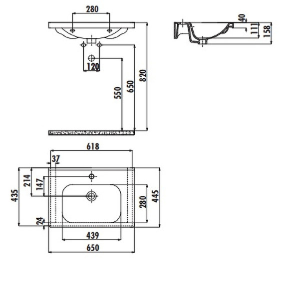 Раковина Creavit Eksen 65 EK065-00CB00E-0000 Белая Раковина Creavit Eksen 65 EK065-00CB00E-0000 Белая