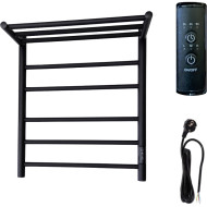 Электрический полотенцесушитель Маргроид Вид 10 600x500 10-6050-1051-9005R с полкой правый Черный матовый Электрический полотенцесушитель Маргроид Вид 10 600x500 10-6050-1051-9005R с полкой правый Черный матовый