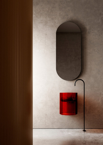 Раковина Abber Kristall 42 AT2704Rubin Красная