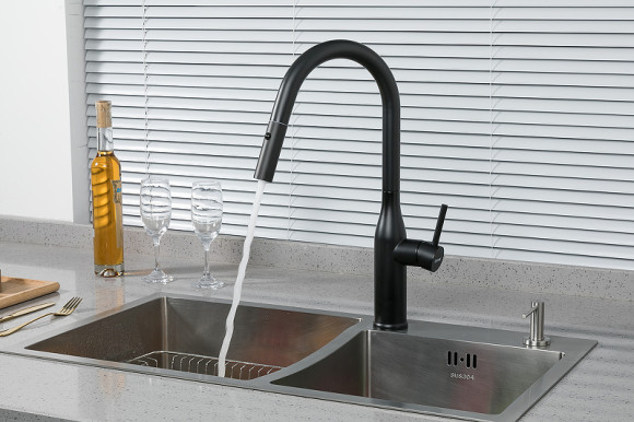 Смеситель для кухни Gappo G4398-46 Черный матовый Смеситель для кухни Gappo G4398-46 Черный матовый