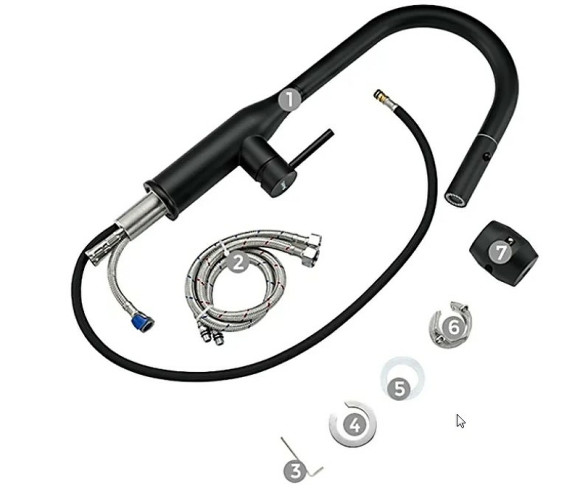 Смеситель для кухни Gappo G4398-46 Черный матовый Смеситель для кухни Gappo G4398-46 Черный матовый