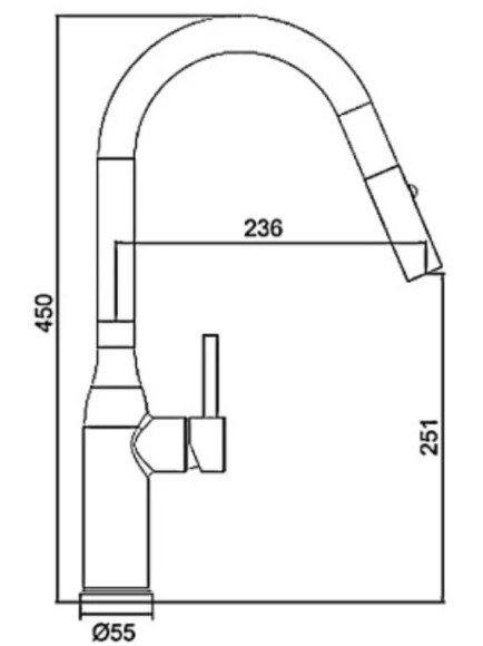 Смеситель для кухни Gappo G4398-46 Черный матовый Смеситель для кухни Gappo G4398-46 Черный матовый