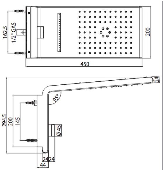 Верхний душ Bossini Syncro Neb I00590.030 Хром Верхний душ Bossini Syncro Neb I00590.030 Хром