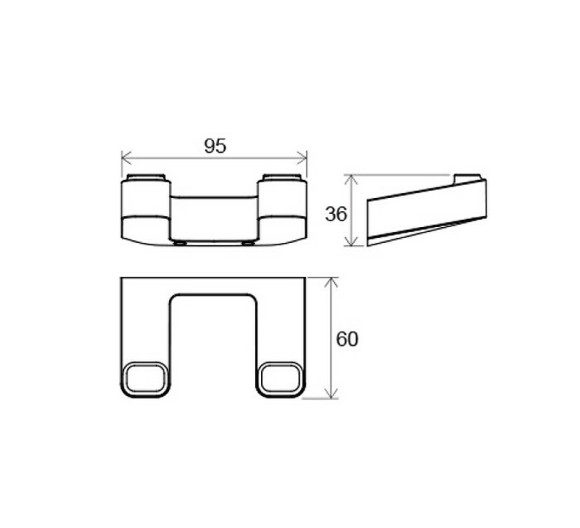 Двойной крючок Ravak 10° X07P352 Хром
