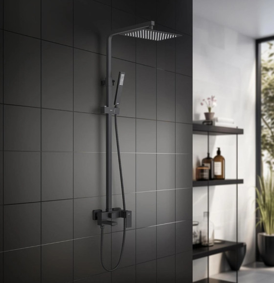 Душевая система Aquatek Либра AQ2640MB Черная матовая