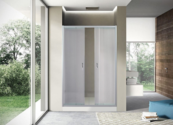 Душевая дверь в нишу River Dreike 150 МТ 10000002357 профиль Матовый хром стекло матовое