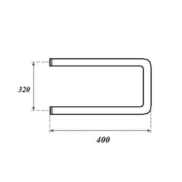 Водяной полотенцесушитель Point П-образный PN35334 320x400 Хром Водяной полотенцесушитель Point П-образный PN35334 320x400 Хром