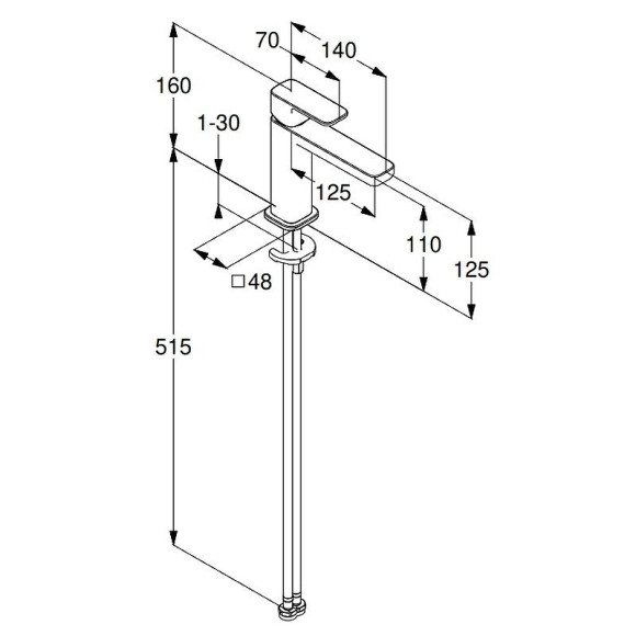 Смеситель для раковины Kludi Renon 422820575 Хром Смеситель для раковины Kludi Renon 422820575 Хром
