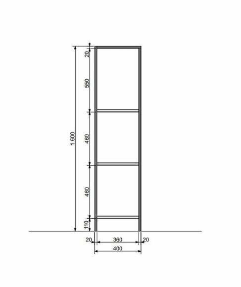 Стеллаж Эстет Comfort Loft 40 ФР-00003670 Белый Черный Стеллаж Эстет Comfort Loft 40 ФР-00003670 Белый Черный