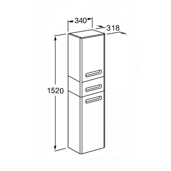 Шкаф пенал Aquaton Америна 34 1A135203AM010 подвесной Белый