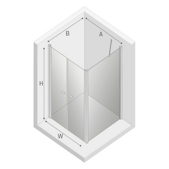 Душевой уголок New Trendy New Soleo Chrome 70х80 D-0143A/D-0091B профиль Хром стекло прозрачное Душевой уголок New Trendy New Soleo Chrome 70х80 D-0143A/D-0091B профиль Хром стекло прозрачное