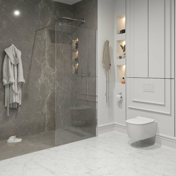 Душевая перегородка Niagara Nova 110 NG-663-11 профиль Хром стекло прозрачное Душевая перегородка Niagara Nova 110 NG-663-11 профиль Хром стекло прозрачное