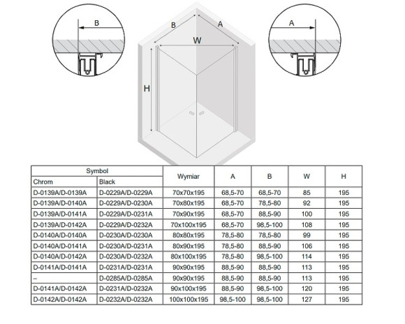 Душевой уголок New Trendy New Soleo Chrome 80х90 D-0140A/D-0141A профиль Хром стекло прозрачное Душевой уголок New Trendy New Soleo Chrome 80х90 D-0140A/D-0141A профиль Хром стекло прозрачное