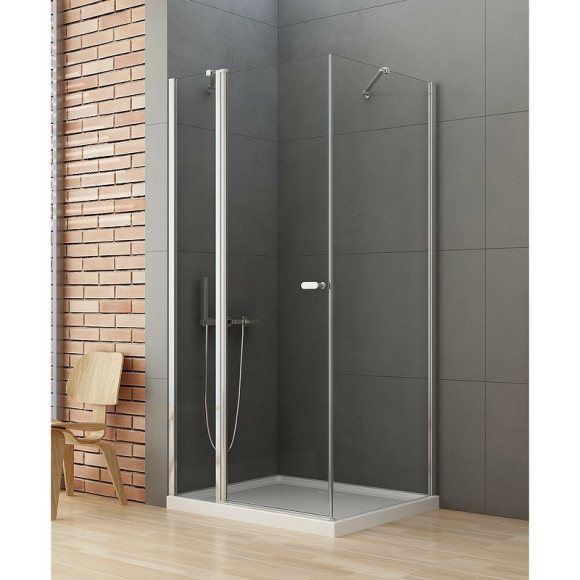 Душевой уголок New Trendy New Soleo Chrome 110х100 K-0402 профиль Хром стекло прозрачное Душевой уголок New Trendy New Soleo Chrome 110х100 K-0402 профиль Хром стекло прозрачное