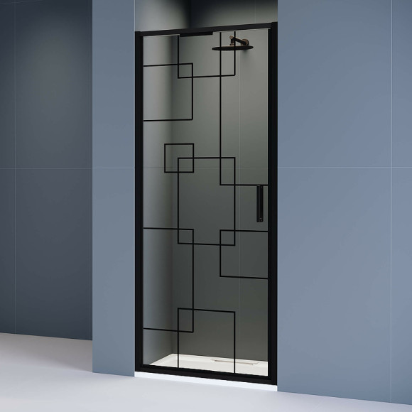 Душевая дверь RGW Stilvoll SV-05B 80 70320508-194 профиль Черный стекло Black Smart Line