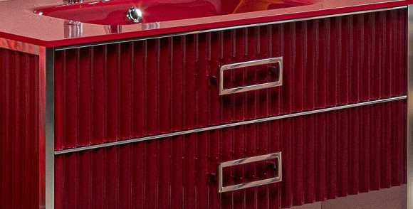 Тумба под раковину Boheme Armadi Art Monaco 100 866-100-RCR Бордо глянец Хром