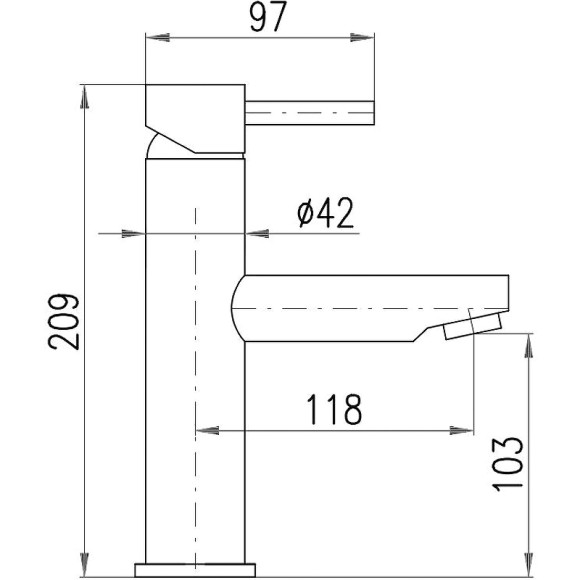 Смеситель для раковины Rav Slezak Seina SE928.5 Титан Смеситель для раковины Rav Slezak Seina SE928.5 Титан