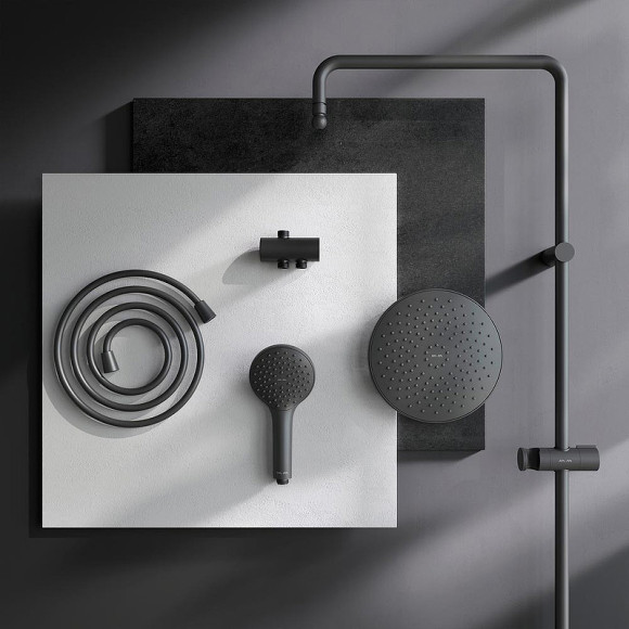 Душевая система AM.PM Gem F0790022 Черная Душевая система AM.PM Gem F0790022 Черная