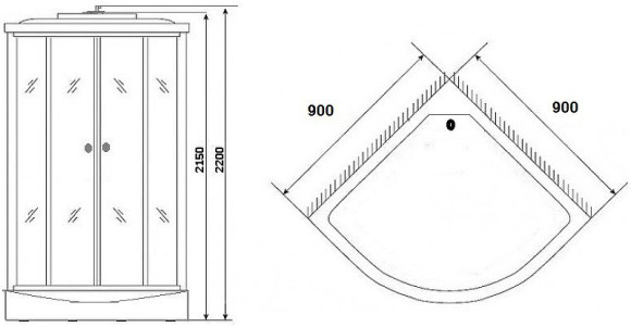 Душевая кабина Niagara Ultra 90x90 NG-1901-01 с гидромассажем Душевая кабина Niagara Ultra 90x90 NG-1901-01 с гидромассажем